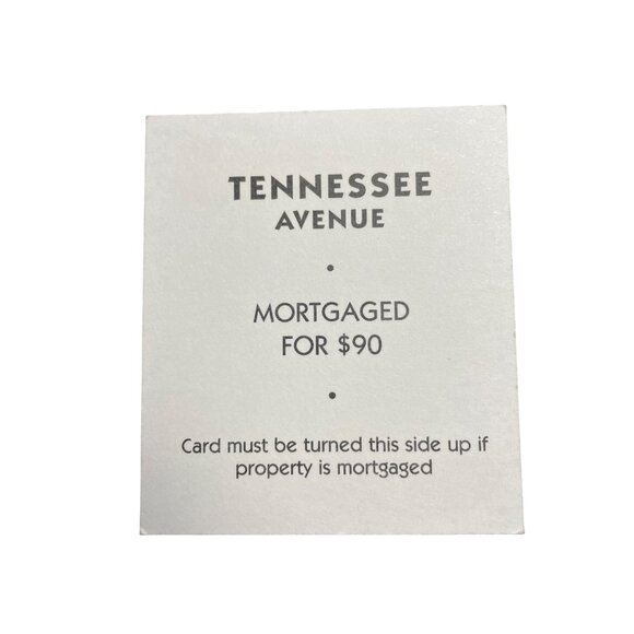 Monopoly Classic Tennessee Ave Property Title Deed Card Replacement u - Picture 2 of 5